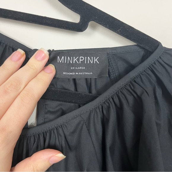 NWT MINKPINK ALLEGRA CUTOUT MIDI DRESS FLUTTER SLEEVES IN BLACK SIZE XXL - Picture 14 of 16